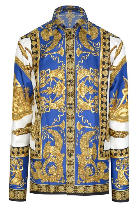 blue and pink versace shirt|authentic Versace shirts.